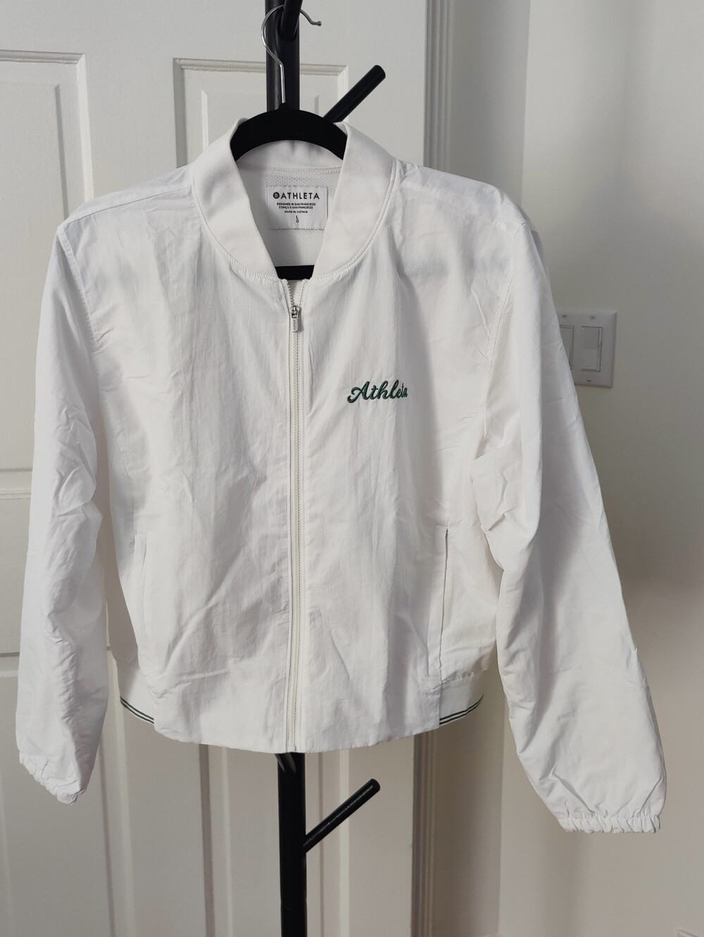 Athleta | Cross Court Bomber Jacket, White